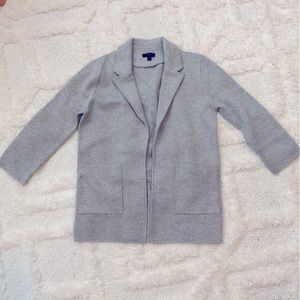 J. Crew Sophie Open-Front Sweater Blazer in Heather Gray size Small